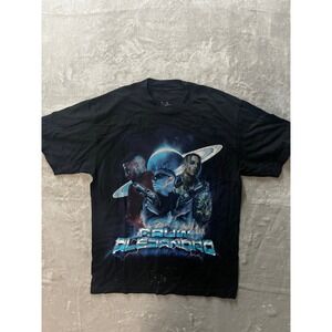 Rauw Alejandro Saturno World Tour Graphic T-Shirt size small Sleeve Tee